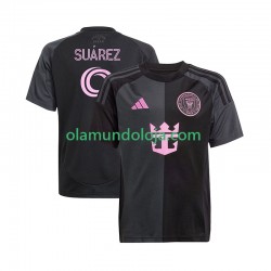 Camisola Inter Miami Suárez Luis 9 Homem Equipamento Segundo 2025 Manga Curta